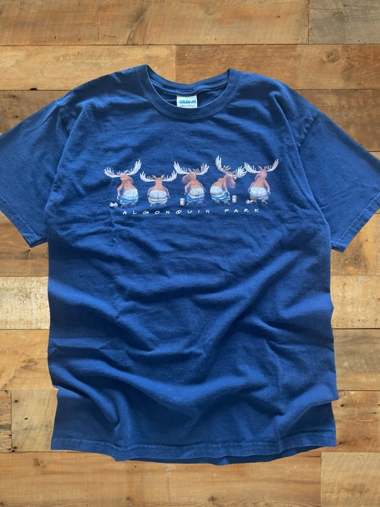 Gildan Other - Algonquin Park Moose Graphic T Shirt Navy Blue Gildan Tagged Medium